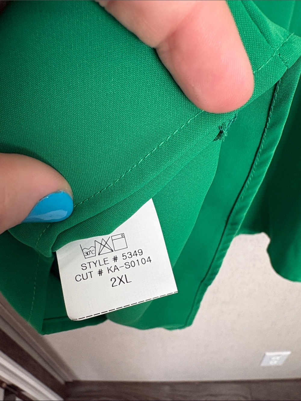 Kelly Green Ruffle Trim Top - Picture 4 of 4